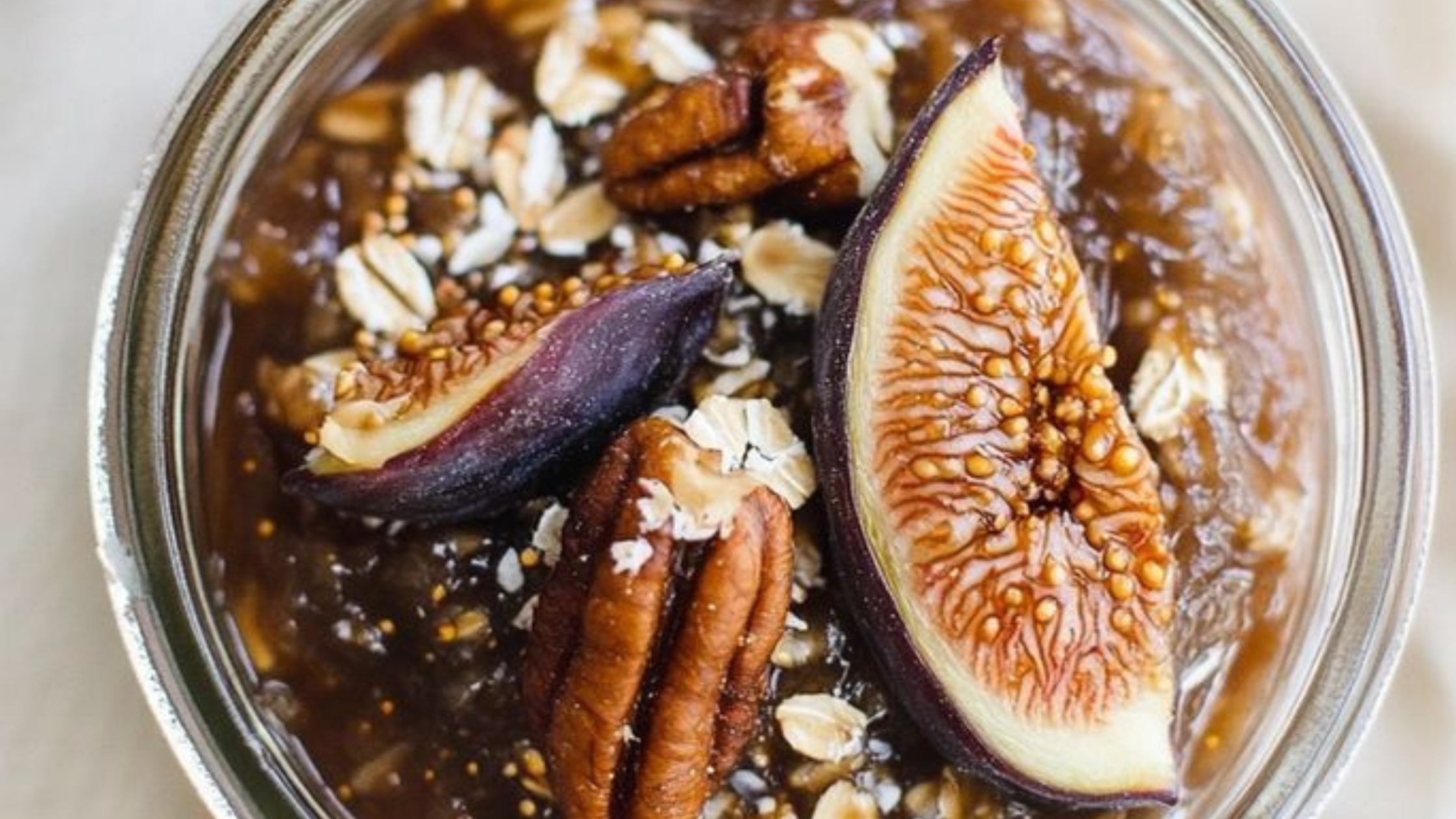 OVERNIGHT FIG JAM OATS . NO SUGAR