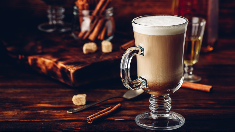 IRISH COFFEE WITH CARAMEL. NO SUGAR
