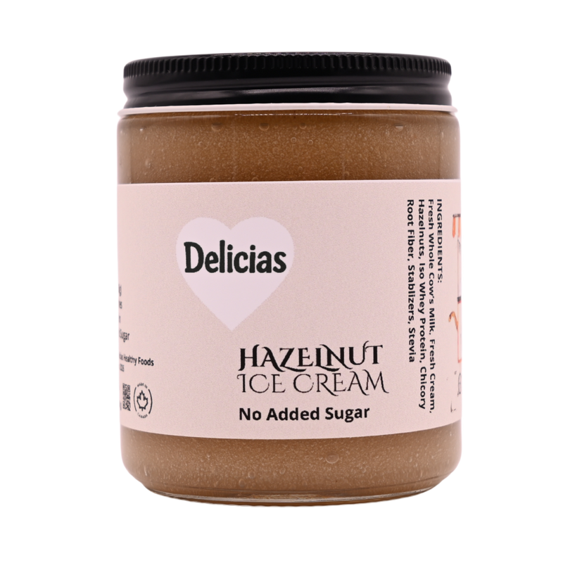 Hazelnut Ice cream . Made with Ontario Hazelnuts