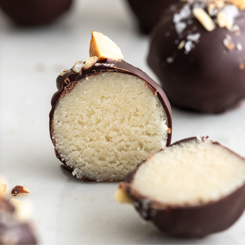 Dark Chocolate Marzipan Balls