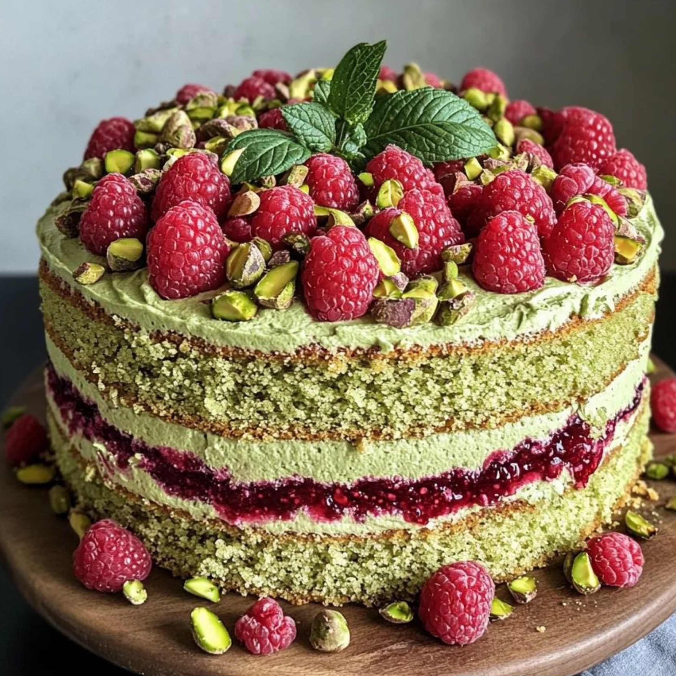 Pistachio Raspberry Cake — Pre-Order