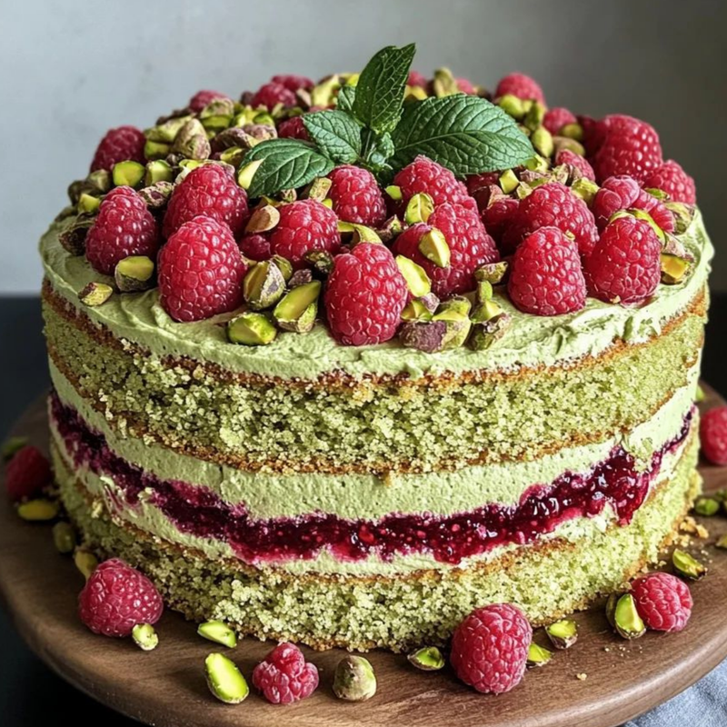 Pistachio Raspberry Cake — Pre-Order