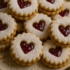 Cranberry Linzer Cookies