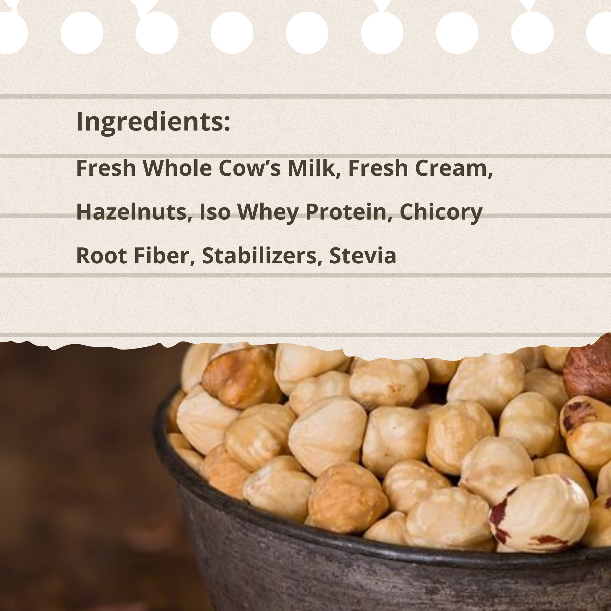 Hazelnut Ice cream . Made with Ontario Hazelnuts