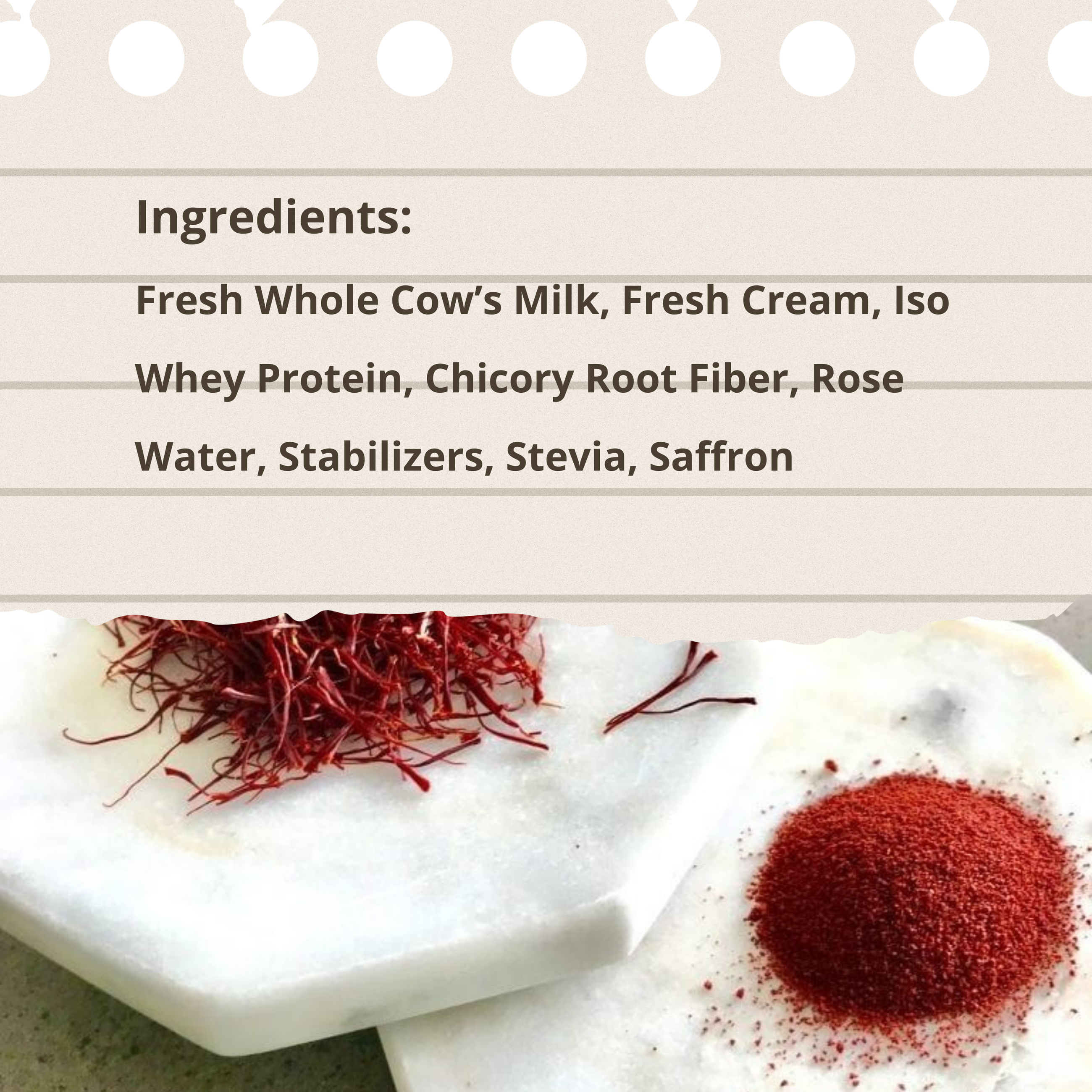 Saffron Rose Ice cream